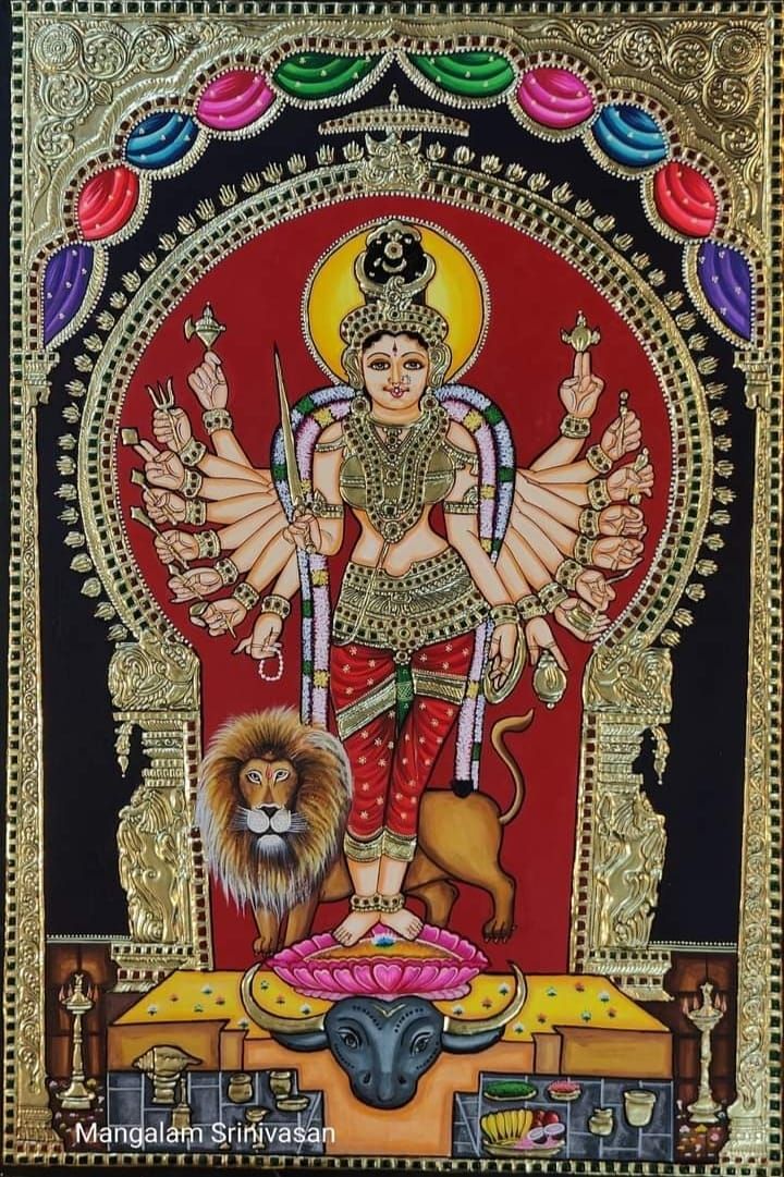 Durgai Tanjore painting