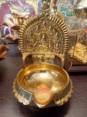 Brass kubera astalakshmi diya