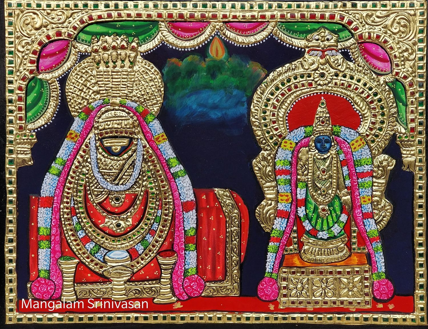 Annamalai Unnamalai Tanjore painting