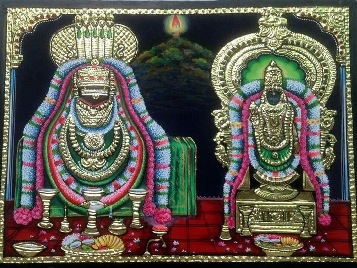 Annamalai Unnamalai Tanjore painting
