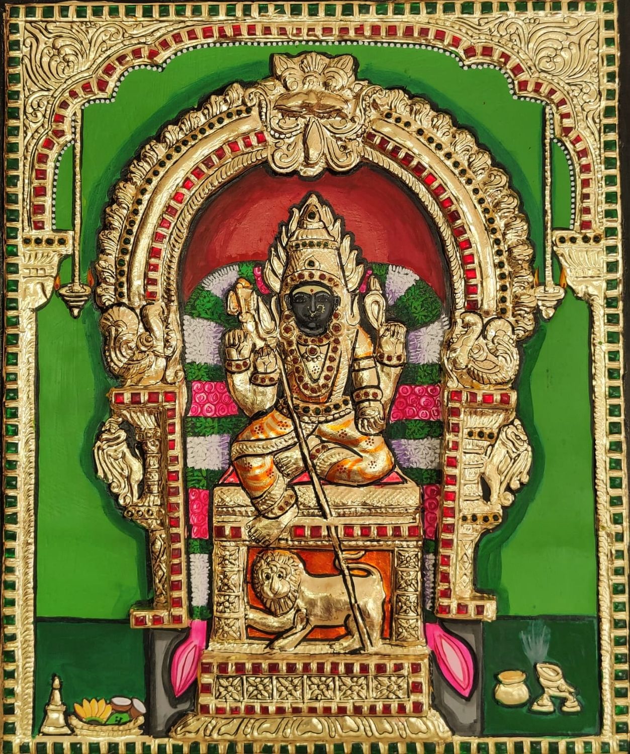 Madura Kali Amman Tanjore painting