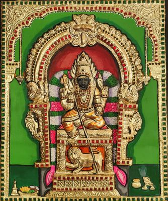 Madura Kali Amman Tanjore painting