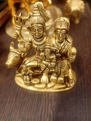 Brass shiva family