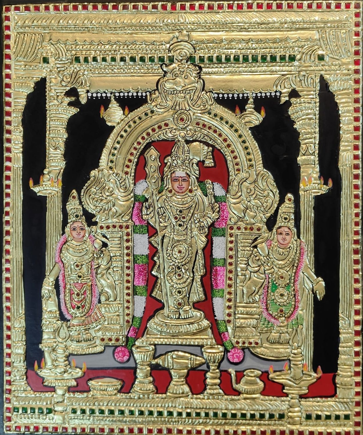 MuthuKumara Swamy  Tanjore painting