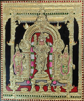 MuthuKumara Swamy  Tanjore painting