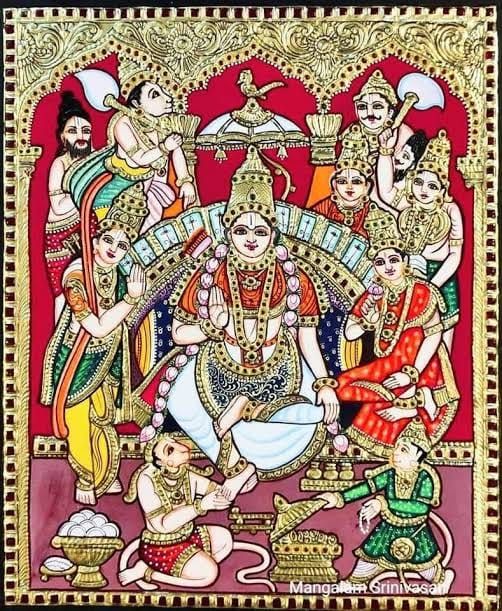 Ramar Dharbar Tanjore painting