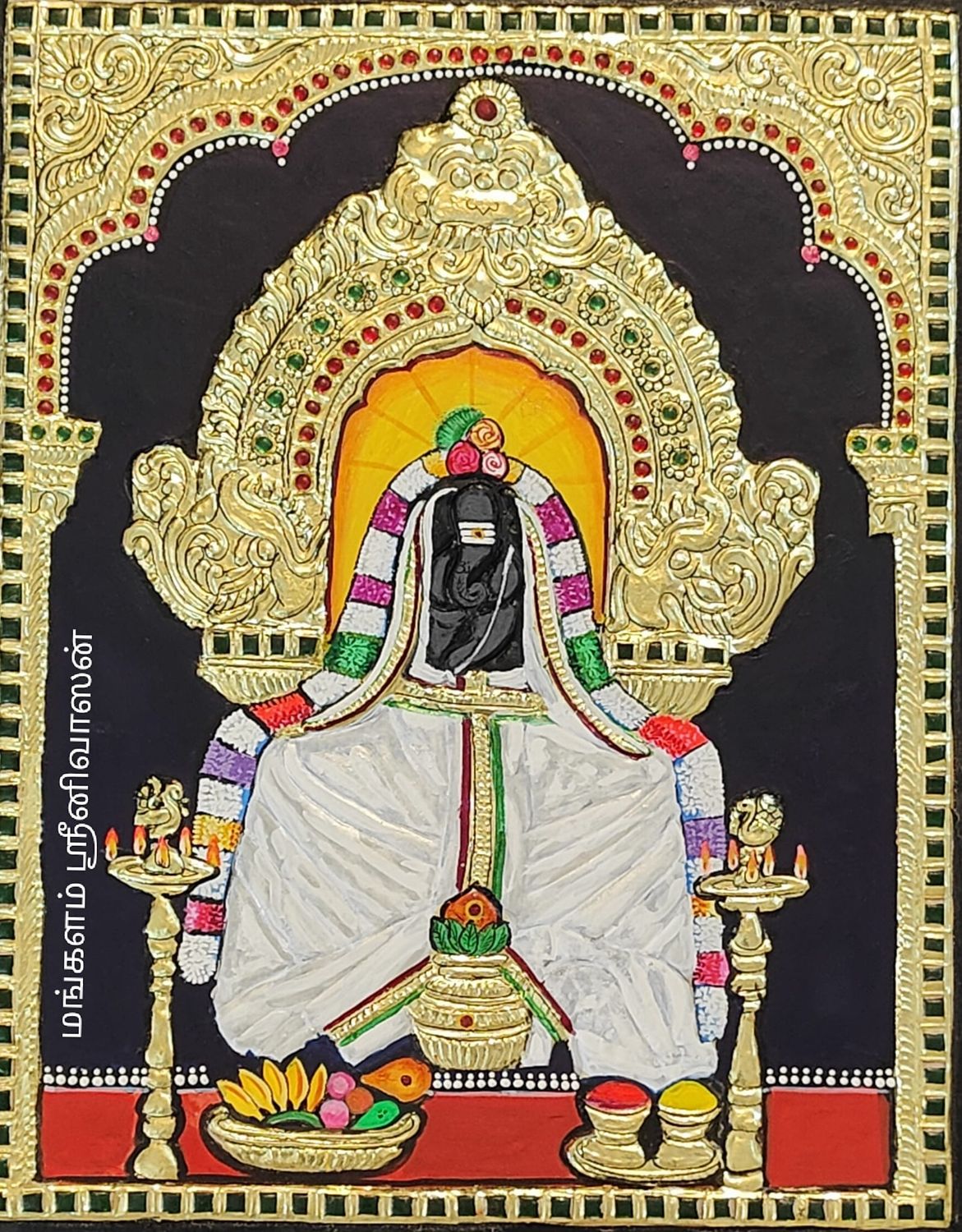 Theevanur Poyyamozhi Vinayar Thanjavur Painting