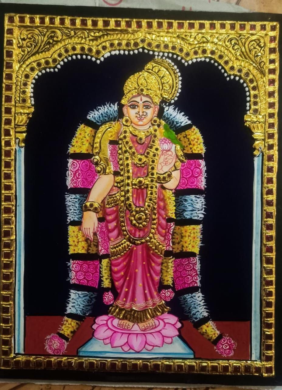 Andal Tanjore Painting