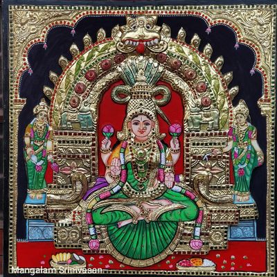 Honge Lakshmi Tanjore painting