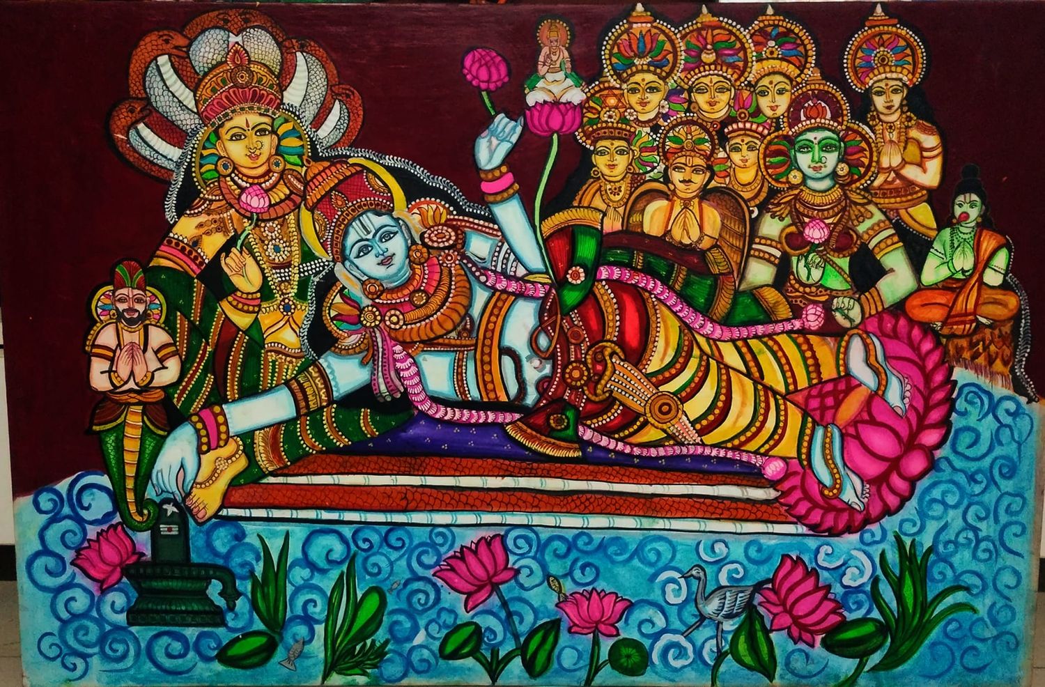 Padmanabhar- 24 inches by 36 inches frame size extra
