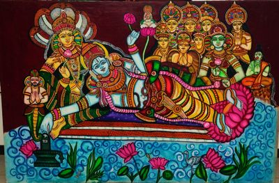 Padmanabhar- 24 inches by 36 inches frame size extra