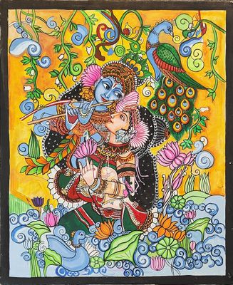 Radha Krishna- 24 inches by 18 inches frame size extra