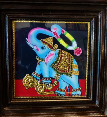 Elephant Tanjore Painting