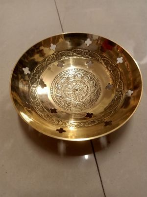 Brass kalamkari bowl