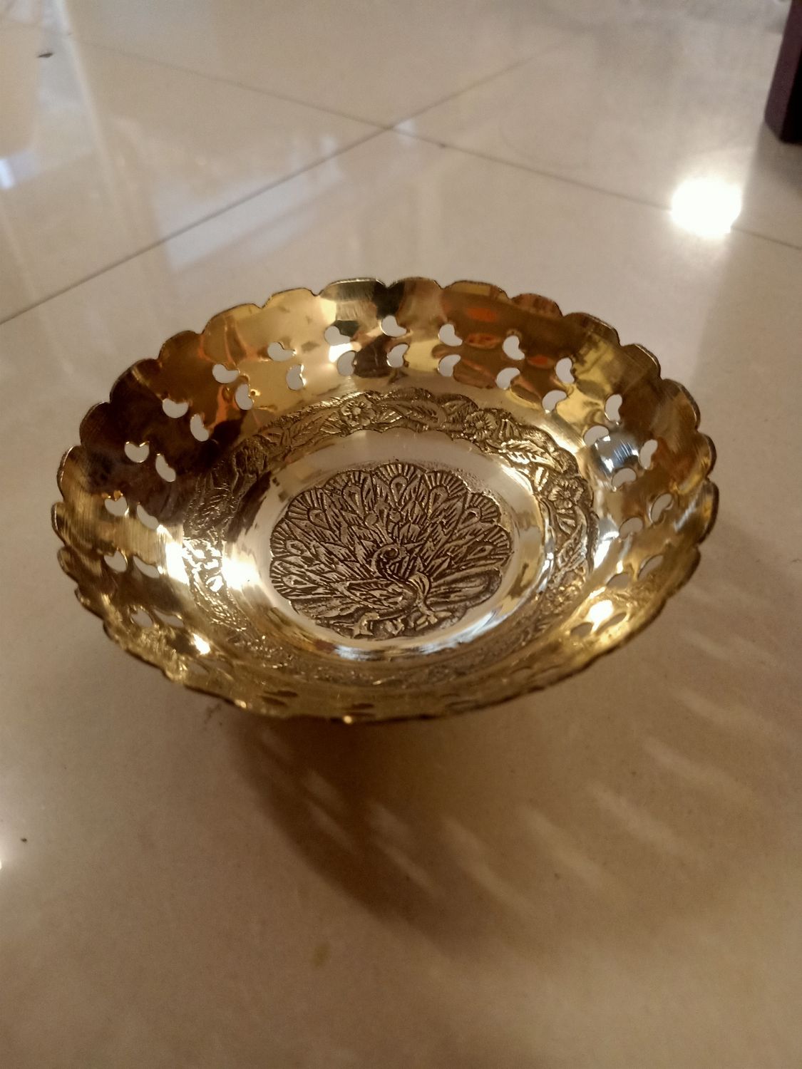 Brass kalamkari bowl (L)