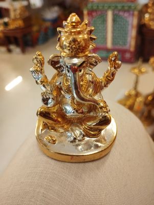 Silver with gold ganesha