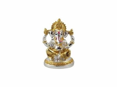 Silver with gold ganesha