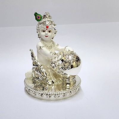 Silver with white butter krishana