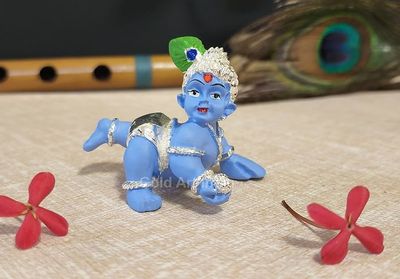 Silver with blue butter krishana (1)