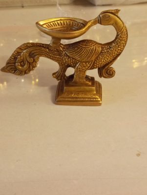 Brass Peacock lamp