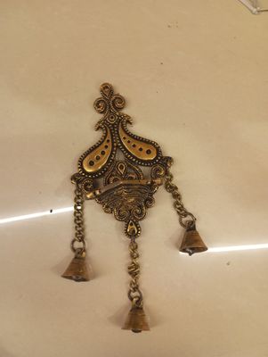 Brass Hanging lamp with bell - 1