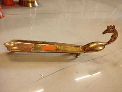 Brass peacock agarbatti stand