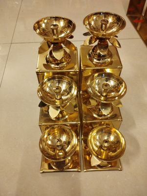 Brass 3 steps diya (pair)