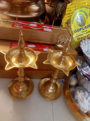 Brass diya stands