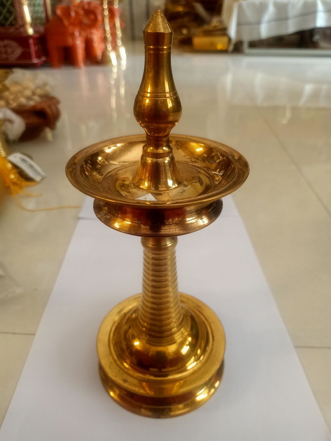Brass Kerala style deepa stand