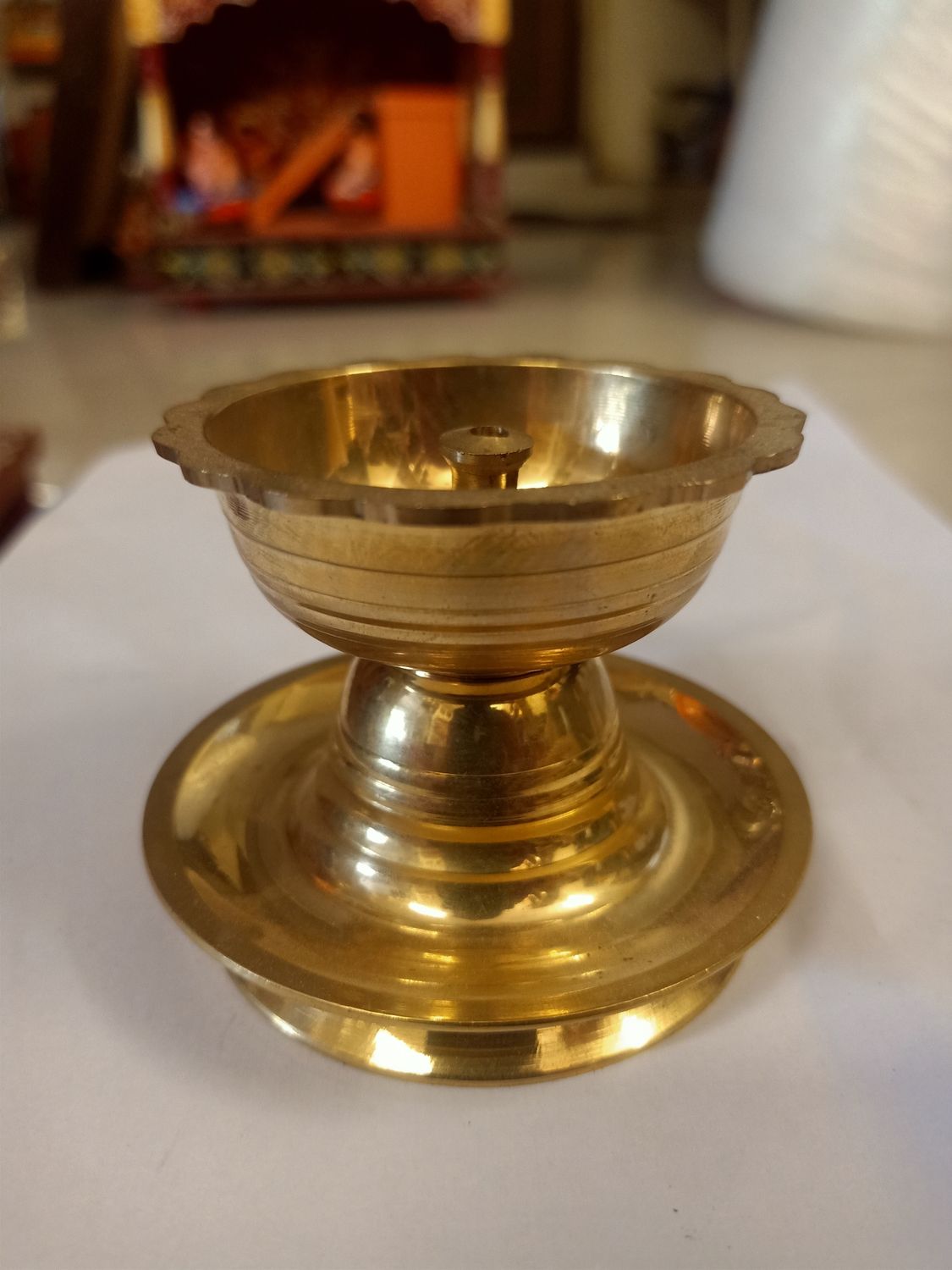 Brass diya
