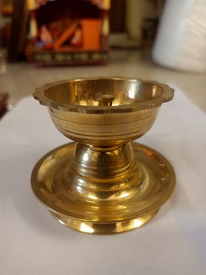 Brass diya