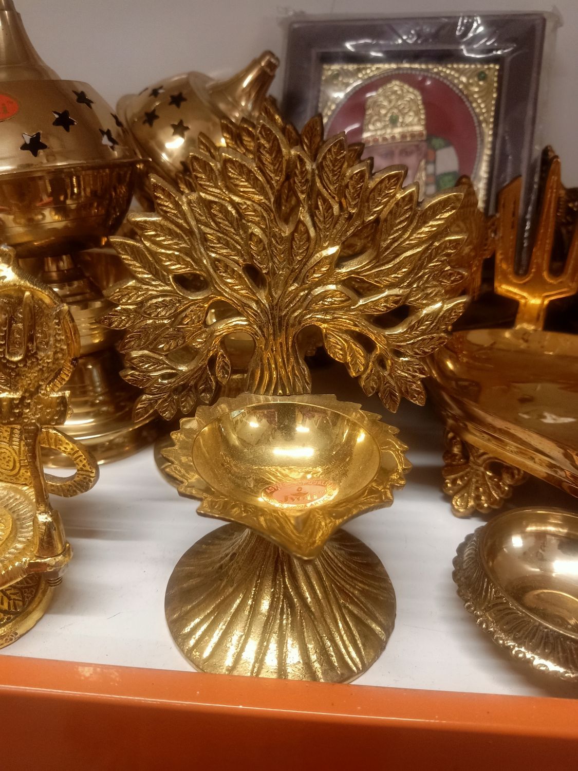 Brass kalpavriksham diya