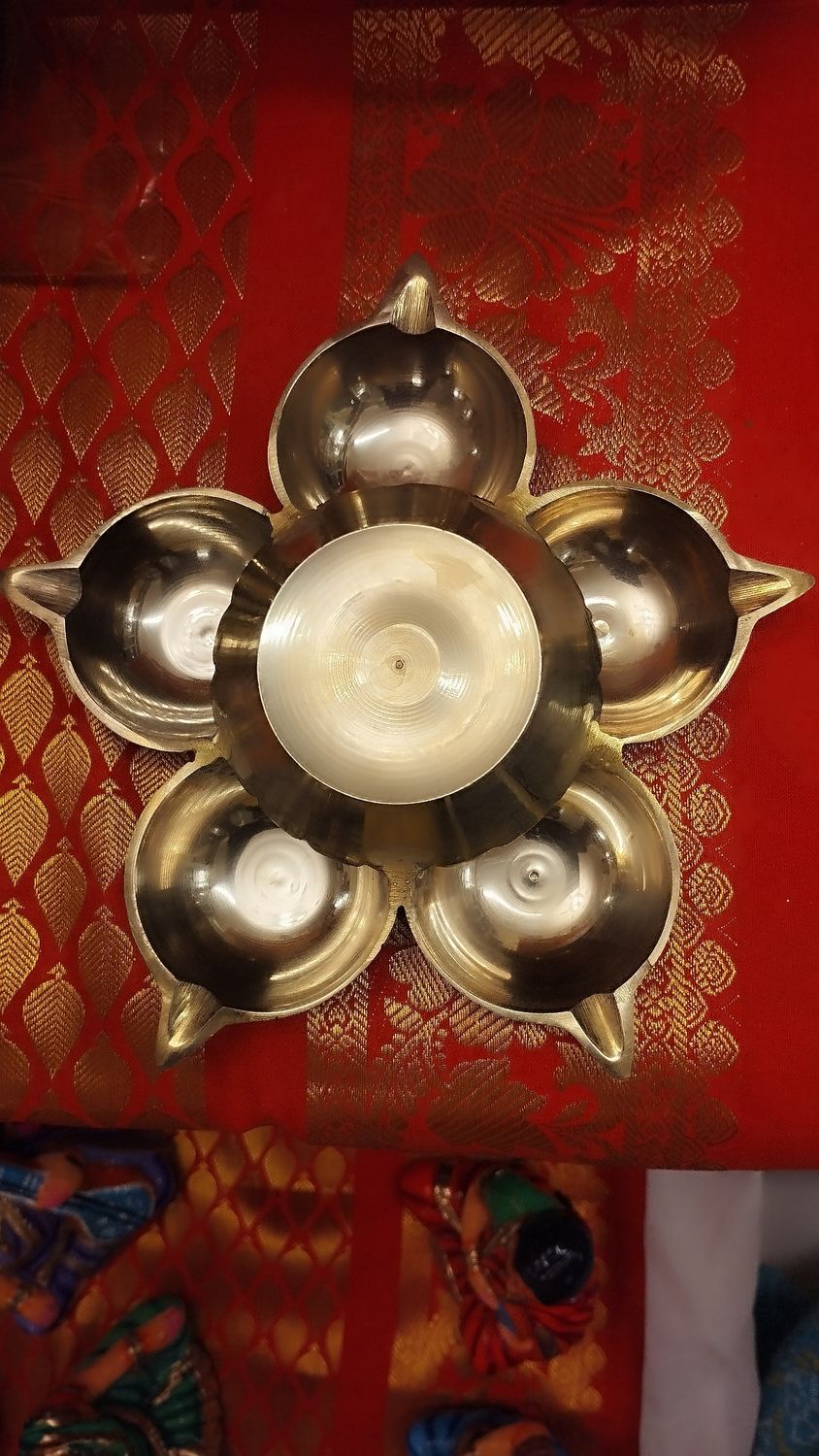 Brass 5 in 1 diya