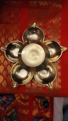 Brass 5 in 1 diya