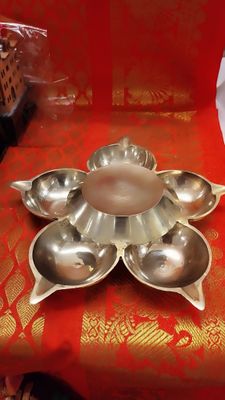 Brass 5 in 1 diya