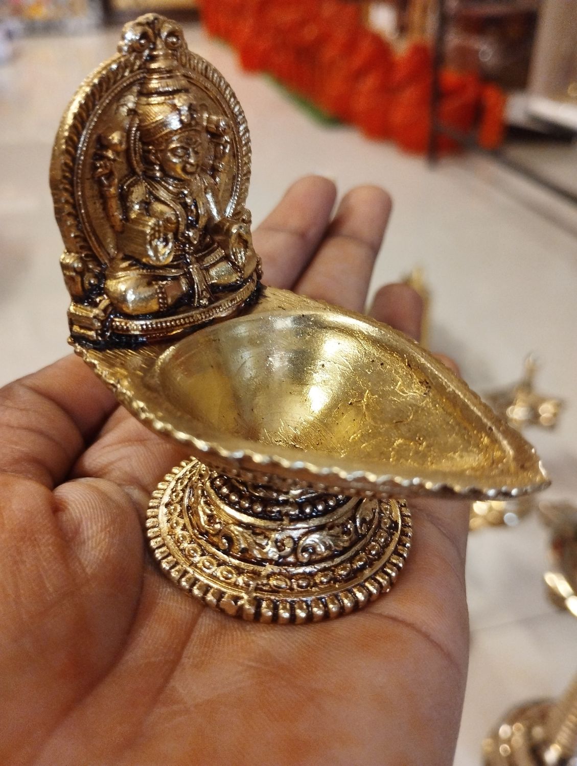 Brass light weight lakshmi diya