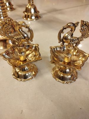 Brass Peacock lamp (S)
