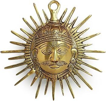 Brass suriyan wall hanging