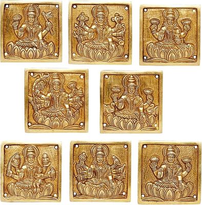 Brass Astalakshmi wall hanging