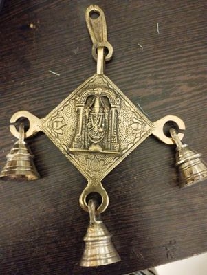 Brass balaji wall hanging with bell