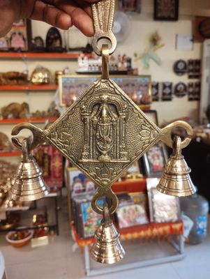 Brass balaji wall hanging with bell