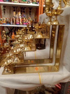 Brass 5step diyas (pair)