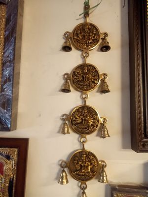 Brass ashtalakshmi wall hangings with bell(pair)