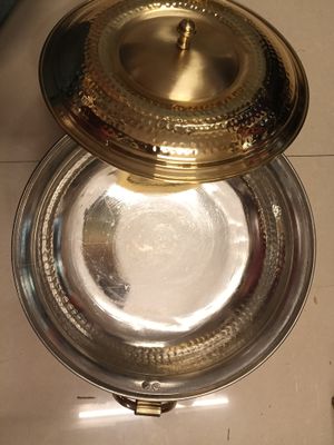Brass cooking handi with lid