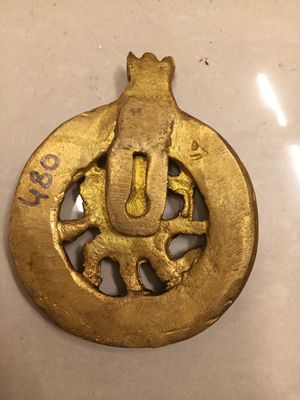 Brass hunuman wall hanging