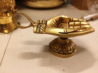 Brass diya