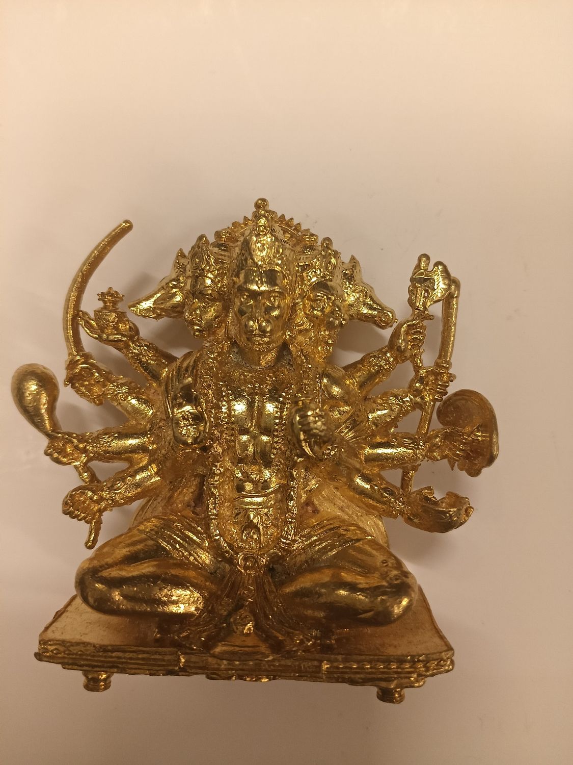 Brass panchamukhi anjaneya  idol