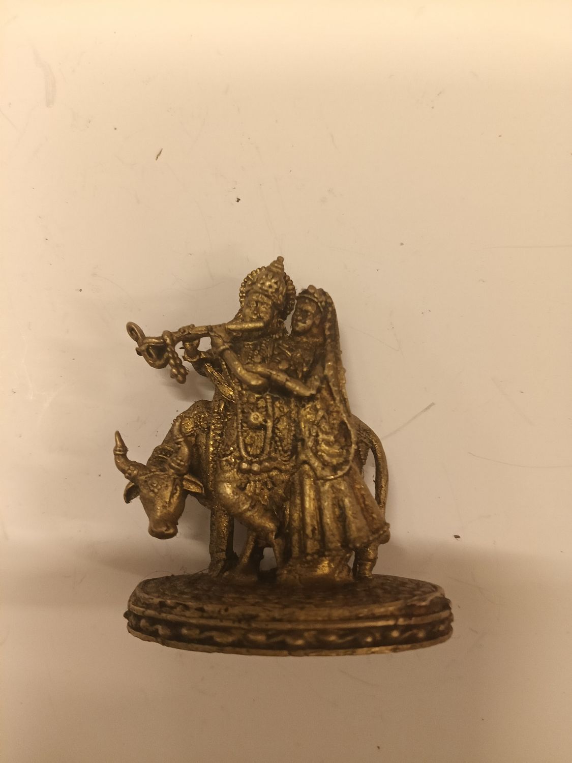 Brass radha krishna idol