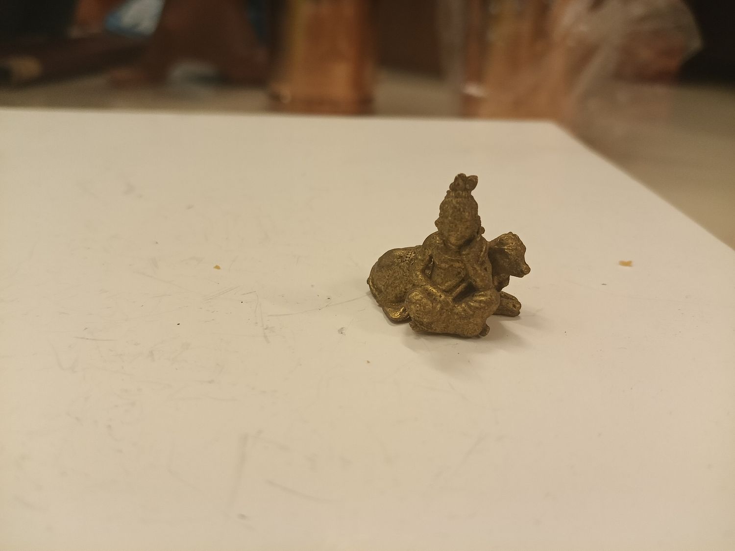Brass cow krishna (small)