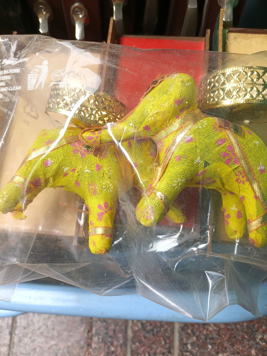 Elephants with diya holder